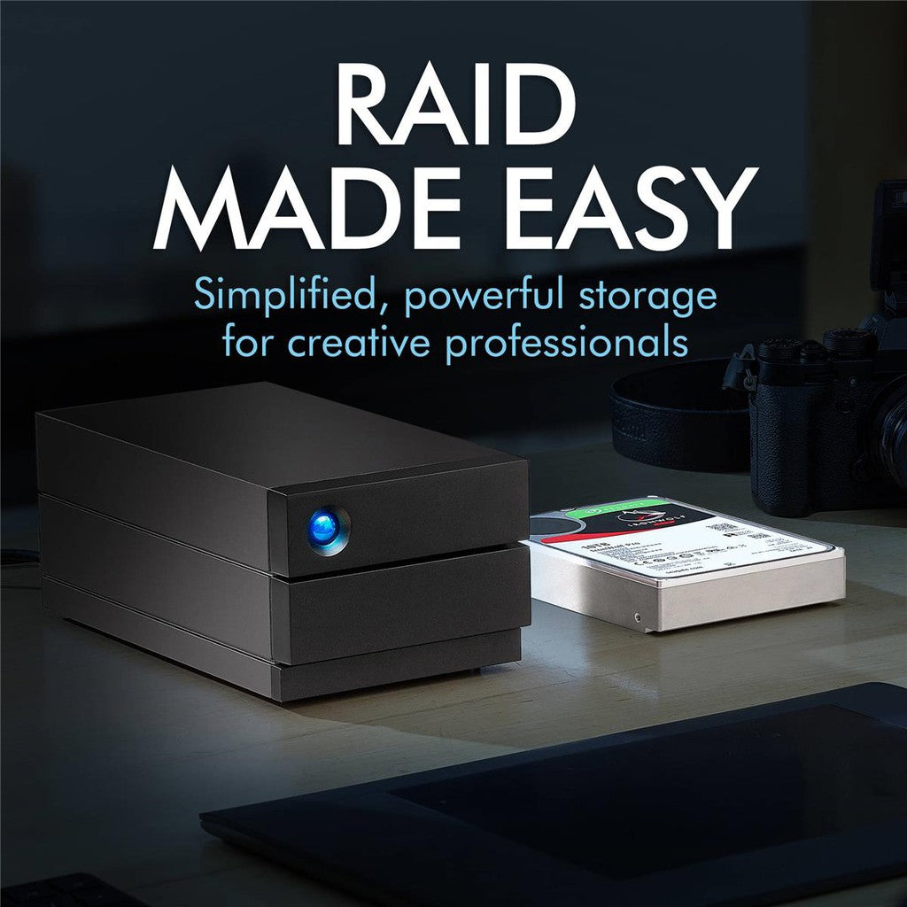 LaCie 2-Big Raid Hard Drive Array - 28TB / 2-Bay / USB 3.1 / USB-C