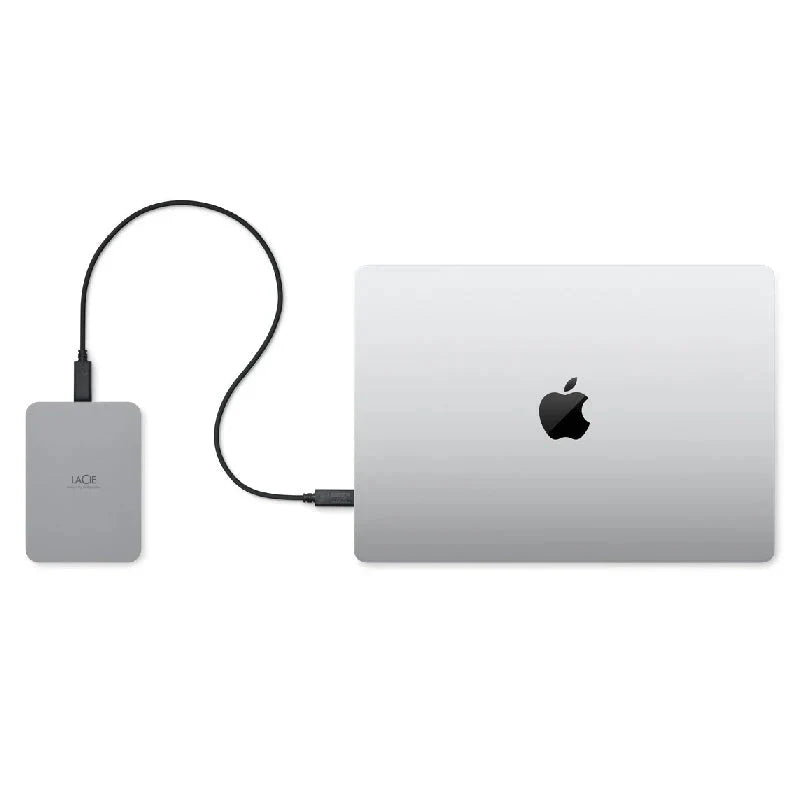 LaCie Portable Mobile Drive Secure - 4TB / 5.0 Gbps / USB 3.2 Gen 1 / Type-C / Space gray / External Hard Drive