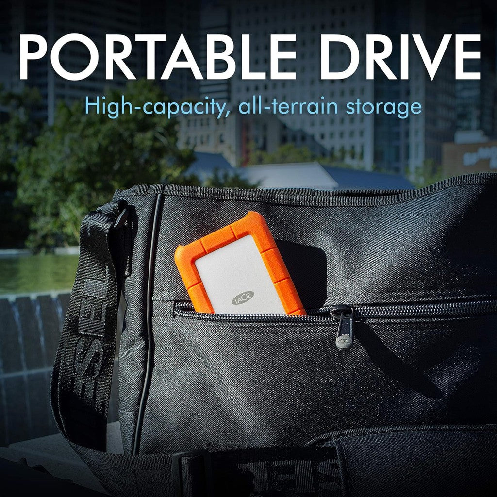LaCie Rugged portable - 2TB / 5.0 Gbps / USB 3.1 Gen 1 / USB-C / External Hard Drive