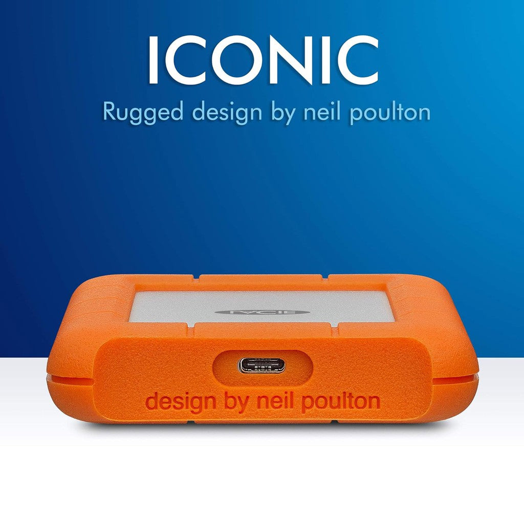 LaCie Rugged portable - 2TB / 5.0 Gbps / USB 3.1 Gen 1 / USB-C / External Hard Drive