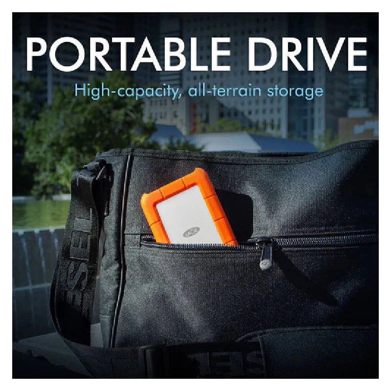 LaCie Rugged portable - 5TB / 5.0 Gbps / USB 3.1 Gen 1 / USB-C / External Hard Drive