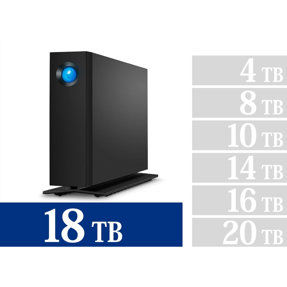 LaCie d2 Professional - 18TB / 260 MB/s / USB 3.2 Gen 2 / Type-C / External Hard Drive