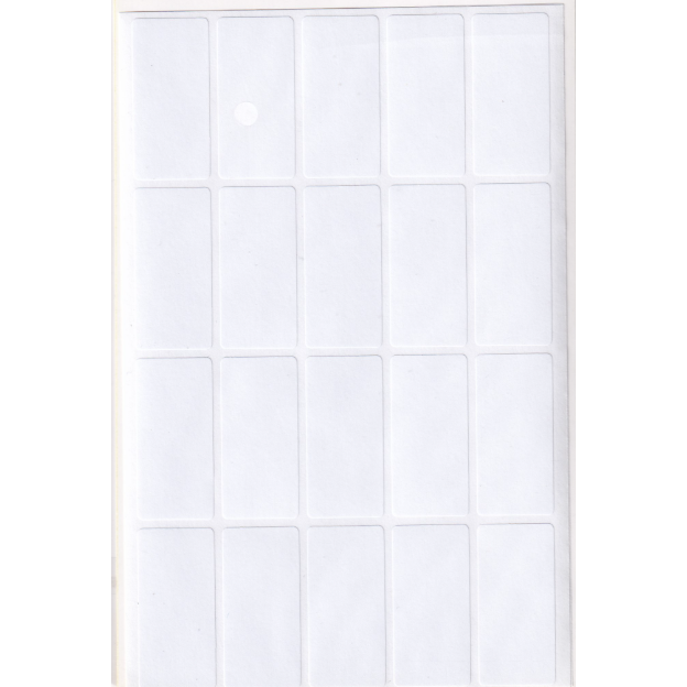 Label White Without Frame 2 Sheets - 25