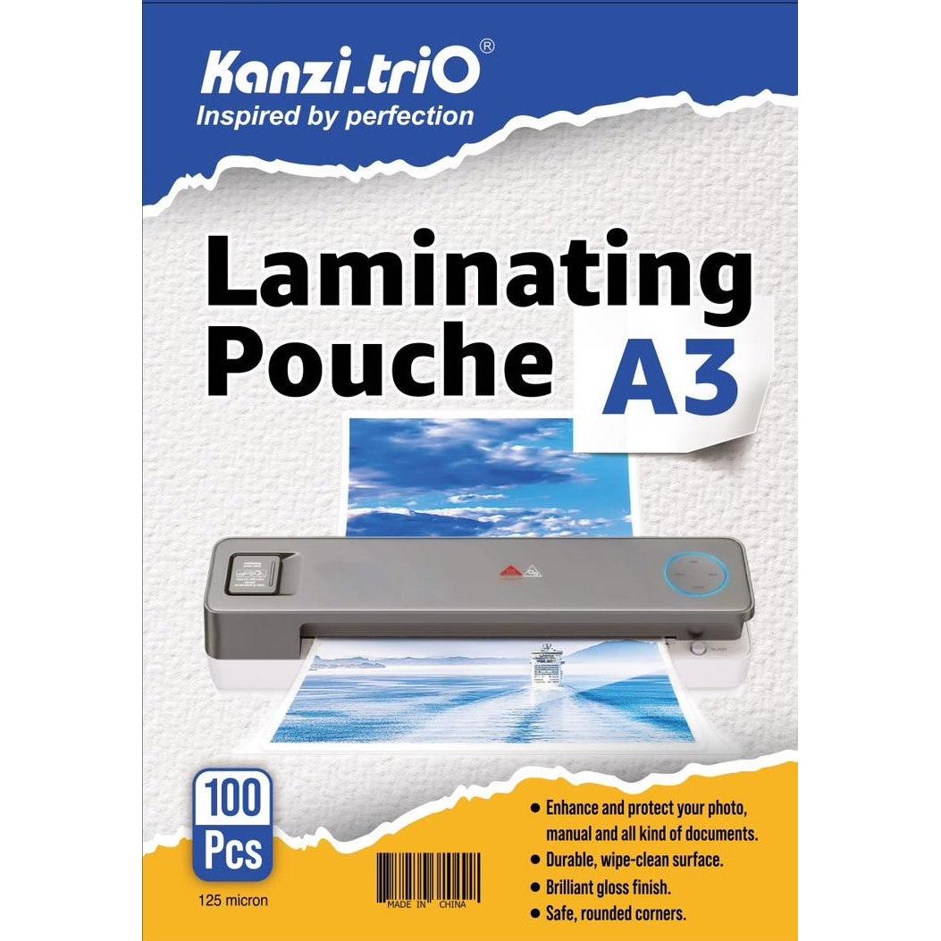 Lamination Pouch Kanzi trio A3 Size 100 Pcs 125 Micron