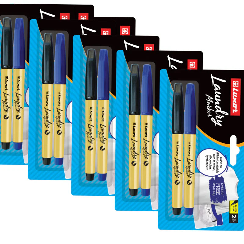 Luxor- Laundry Marker 2 Assorted Colors Set Of 5 Packets