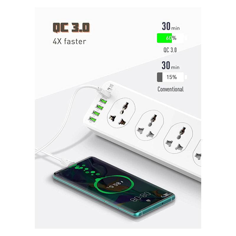 Ldnio 10 Outlet Power Socket - 10 Way / USB-C / 2 Meters / White - 2 Pieces