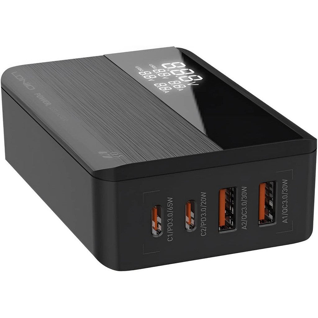 Ldnio A4808Q 65W Super Fast Charging Desktop Charger - USB-C / 1.5 Meters / Black