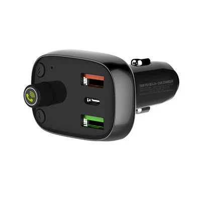 Ldnio C704Q Bluetooth FM Transmitter With Triple USB Charger with Lightning Cable