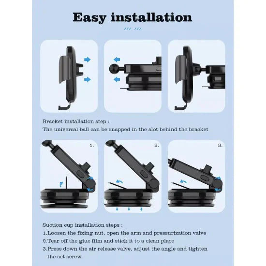 Ldnio MW21-1 Automatic Car Mount Wireless Charging – 15W / Dashboard