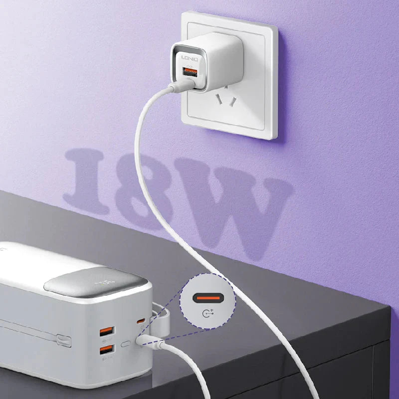 Ldnio PQ50 Fast Charging Power Bank - 50,000mAh / 22.5W / White