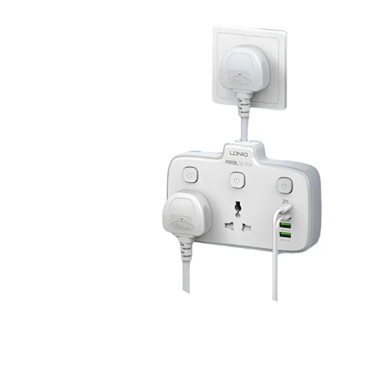 Ldnio Power Strip USB Socket - 2 Way / USB-A / USB-C / White