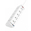 Ldnio SC10610C 10 Outlet Power Socket - 10 Way / UK Plug / USB-C / USB-A / 2 Meters / White
