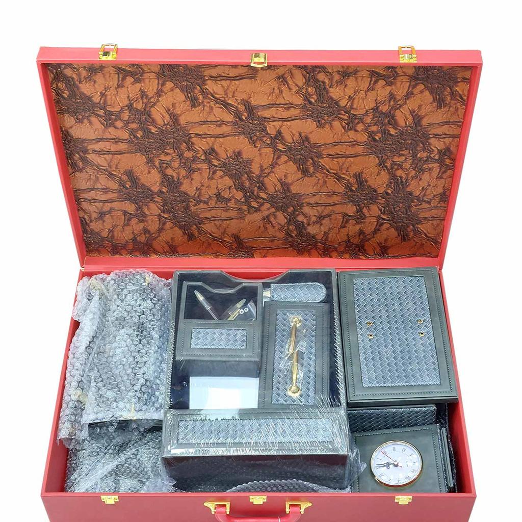 Leather Deskset Gray Color