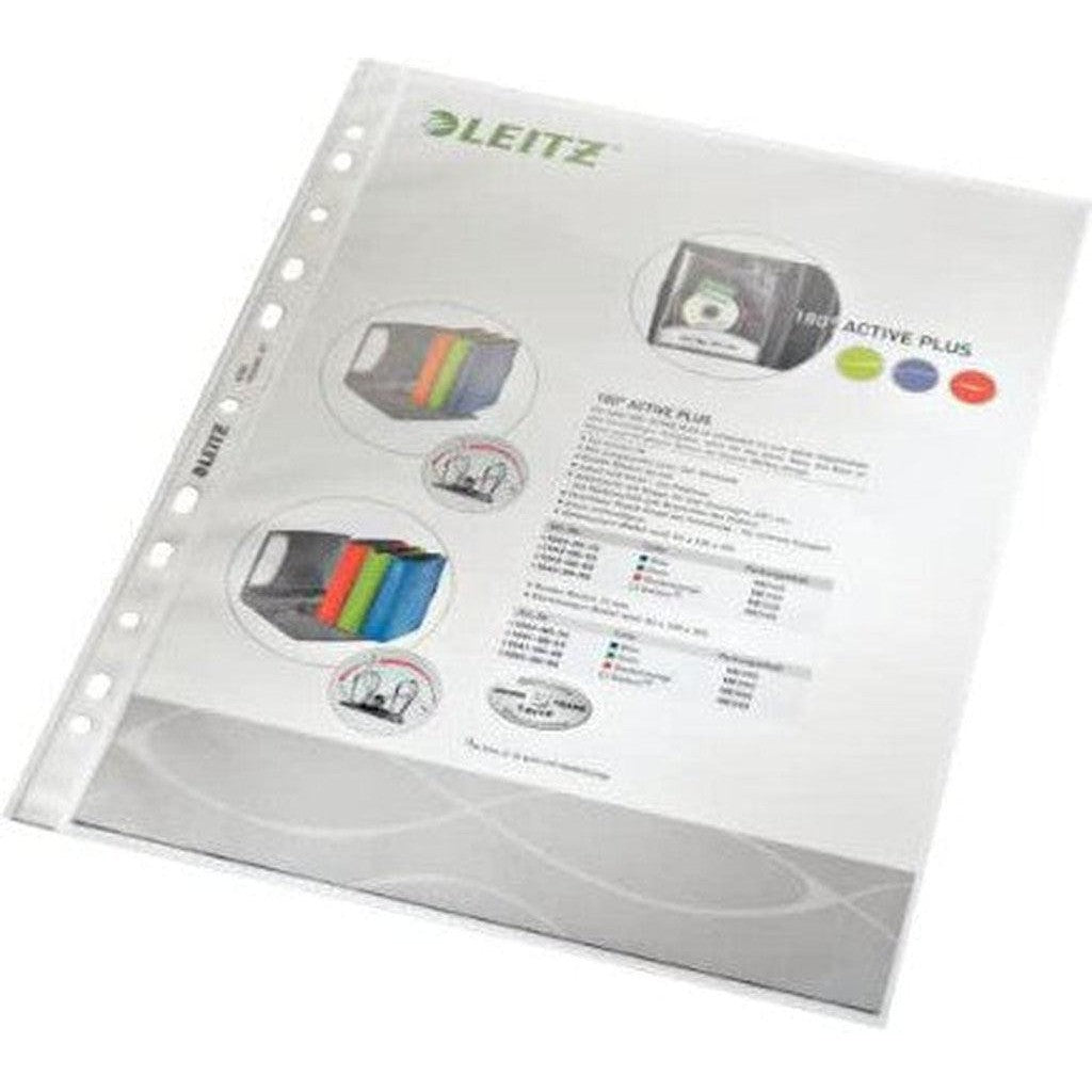 Leitz 4790 Plastic Pockets A4 Grained Sheet Protector Pack Of 100