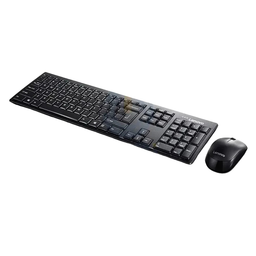Lenovo 100 Wireless Keyboard and Mouse Combo - Wireless / USB Receiver / 1000dpi / English/Arabic / Black - Keyboard & Mouse Combo