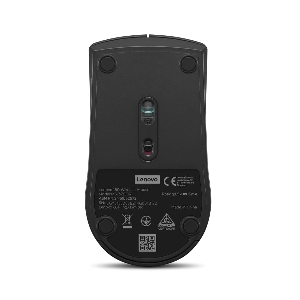 Lenovo Mouse Wireless 150 Compact - 2.40GHz / Black (GY51L52638)