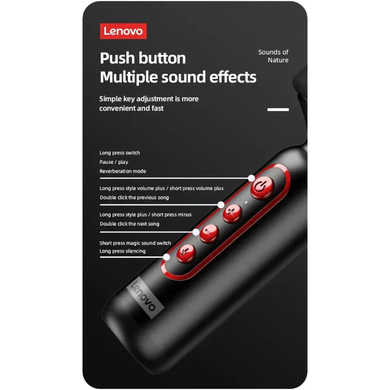 Lenovo Digital Microphone M1 - Bluetooth / 2000mAh / Black