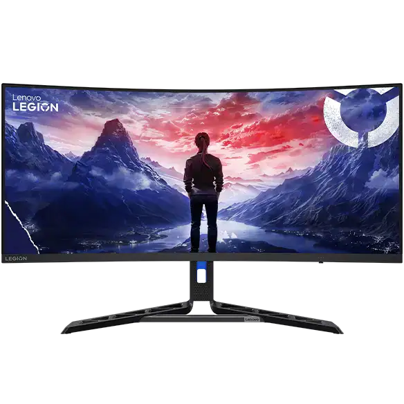 Lenovo Legion R34w-30 - 34" WQHD Curved / 0.5ms / Up to 180Hz / HDMI 2.1 / DP 1.4 / Speaker / Eyesafe / Raven Black - Gaming Monitor