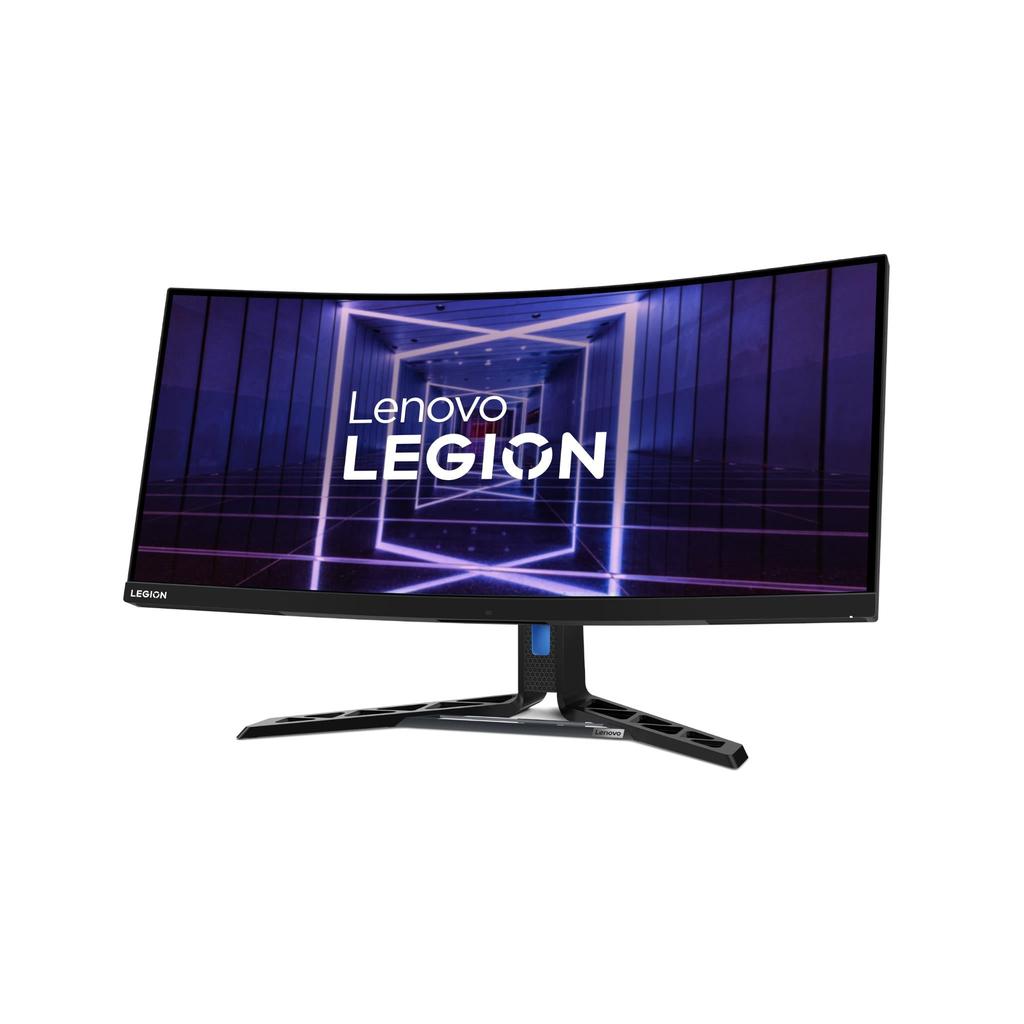 Lenovo Legion Y34wz-30 - 34" WQHD Mini-LED Curved / Up to 1 ms / Up to 180Hz / USB 3.2 Gen 1 / USB-C 3.2 Gen 1 / HDMI 2.1 / DP 1.4 / LAN / Speaker / Eyesafe / Raven Black - Gaming Monitor
