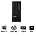 Lenovo ThinkStation P3 Tower - i7-14700 2.1GHz / 20-Cores / 32GB / 1TB (NVMe M.2 SSD) / Win 11 Pro / 3YW - Workstation