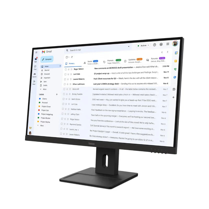 Lenovo ThinkVision E27-40 - 27" FHD IPS / 4ms / 100Hz / D-Sub / HDMI 1.4 / DisplayPort 1.2 / Speaker - Monitor