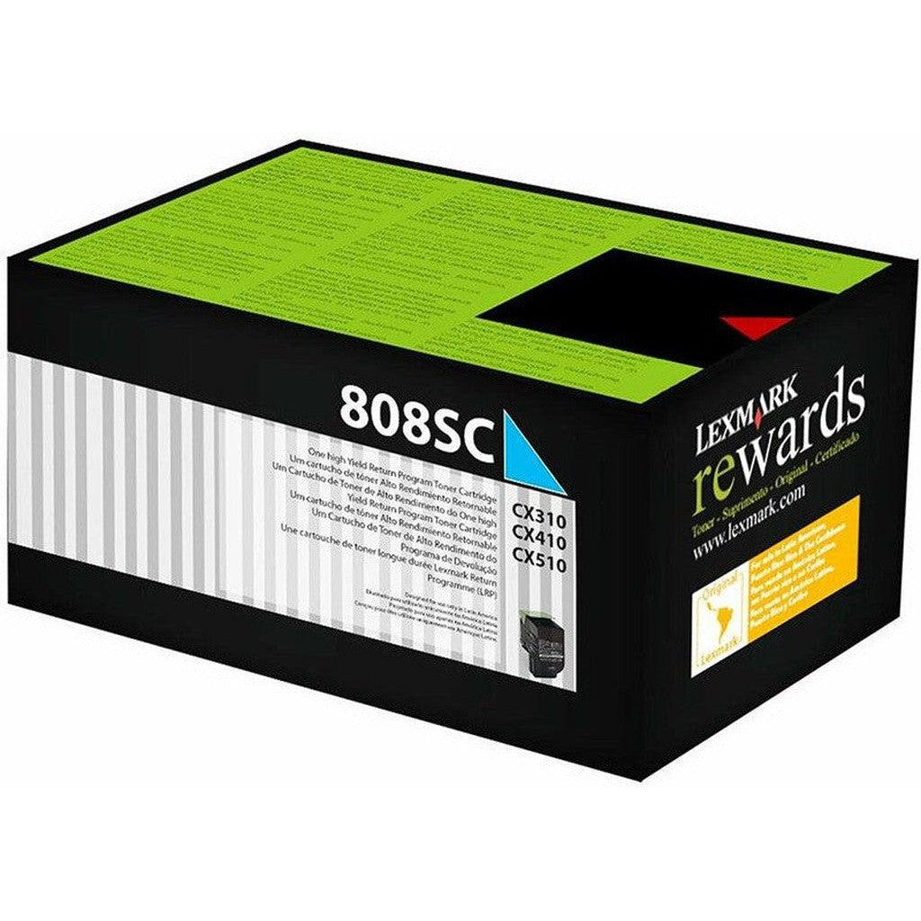 Lexmark 808Sc Cyan Toner Cartridge