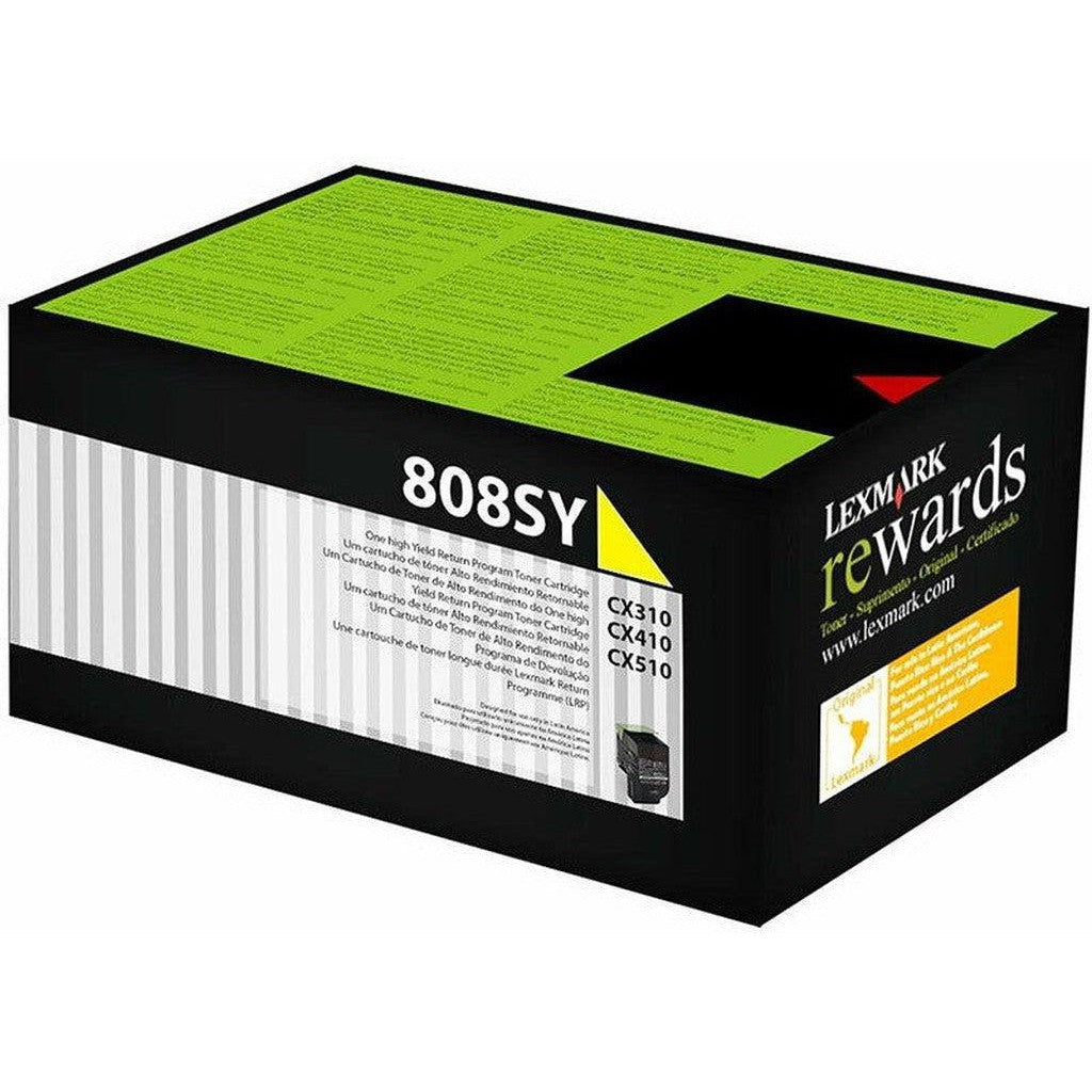 Lexmark 808Sy Yellow Toner Cartridge