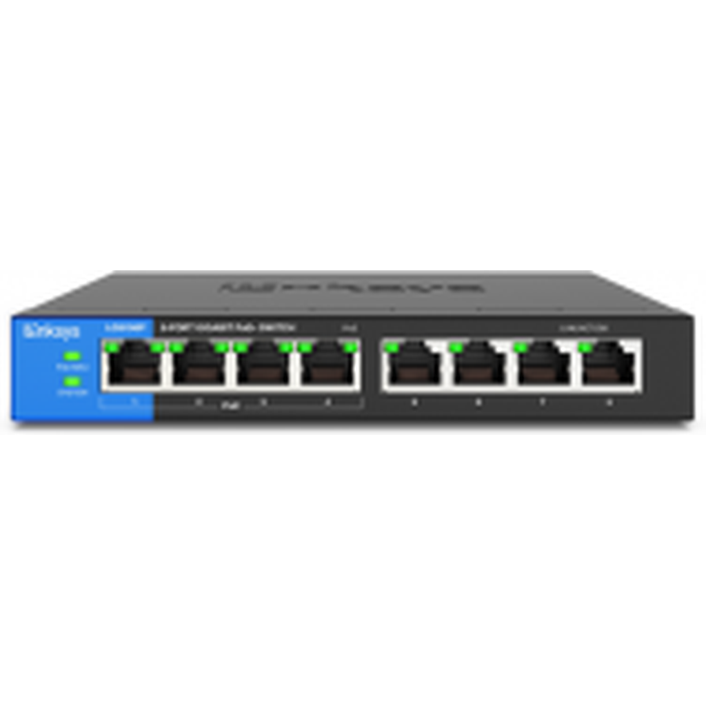 Linksys 8-Port Unmanaged Gigabit Switch With 4 Poe+ Ports (Lgs108P)