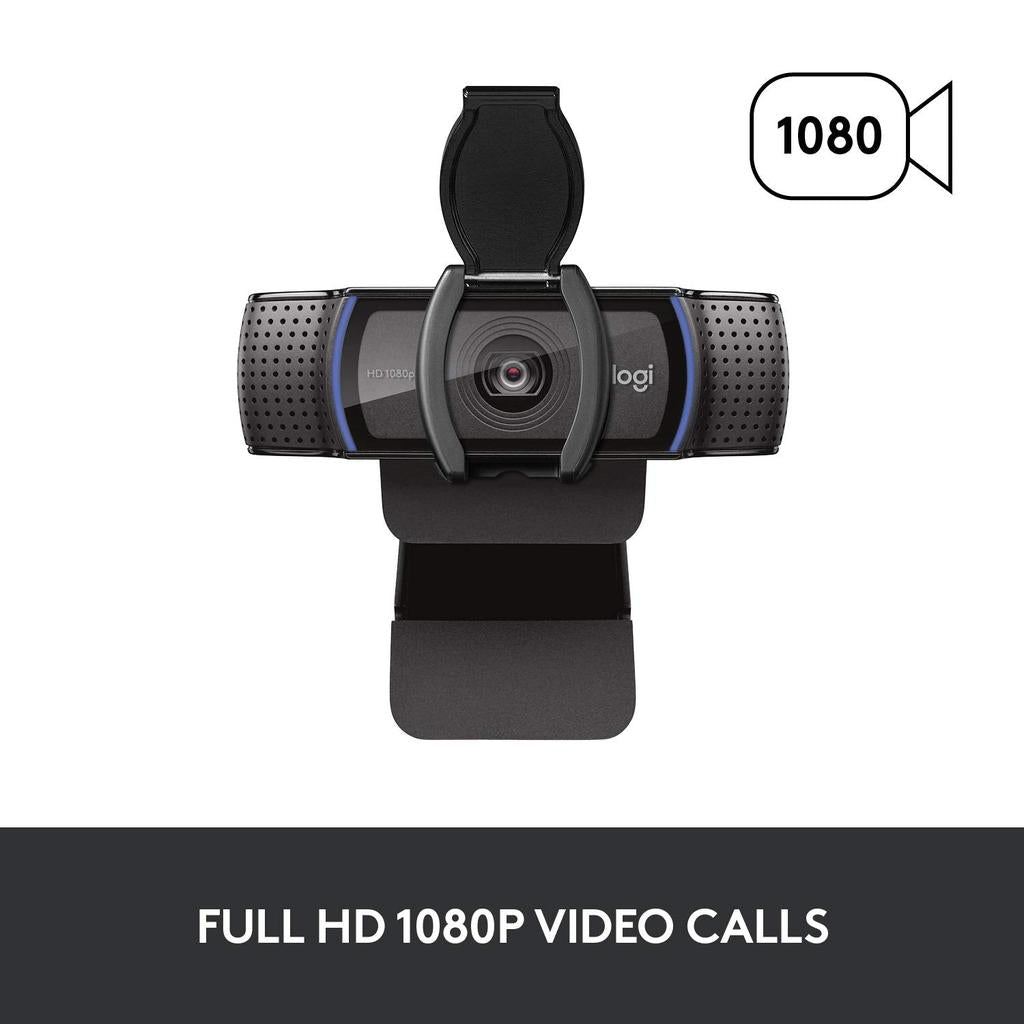 Logitech C920S Pro HD Webcam - 1080p / 30fps / USB 2.0 / Black - Webcam