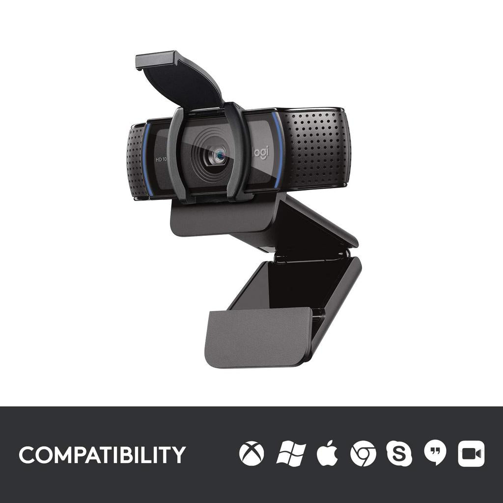 Logitech C920S Pro HD Webcam - 1080p / 30fps / USB 2.0 / Black - Webcam