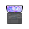 Logitech Combo Touch keyboard Case for iPad Air 11-inch (M2) - Oxford Grey / Arabic