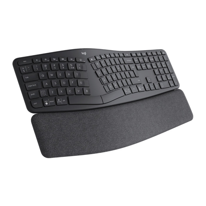 Logitech Ergo K860 Wireless/Bluetooth Keyboard For Business Ergonomic Split Design For Relaxed, Natural Typing - Black
