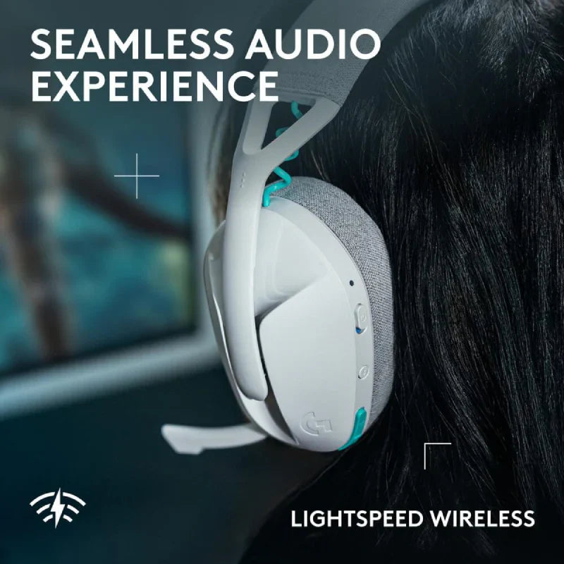 Logitech G321 LIGHTSPEED Wireless Gaming Headset - Bluetooth 5.2 / USB-C to USB-A / White