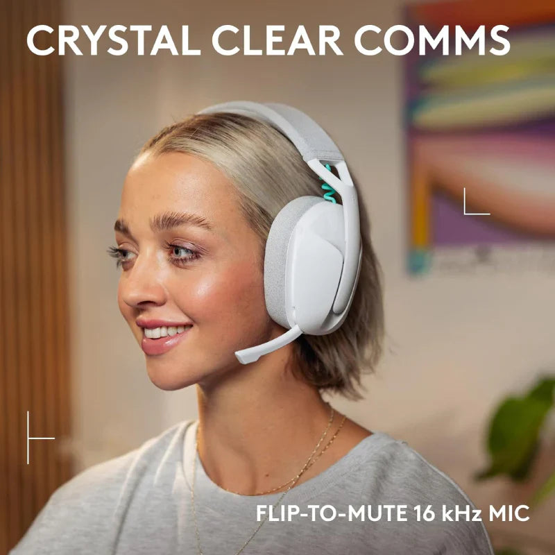 Logitech G321 LIGHTSPEED Wireless Gaming Headset - Bluetooth 5.2 / USB-C to USB-A / White