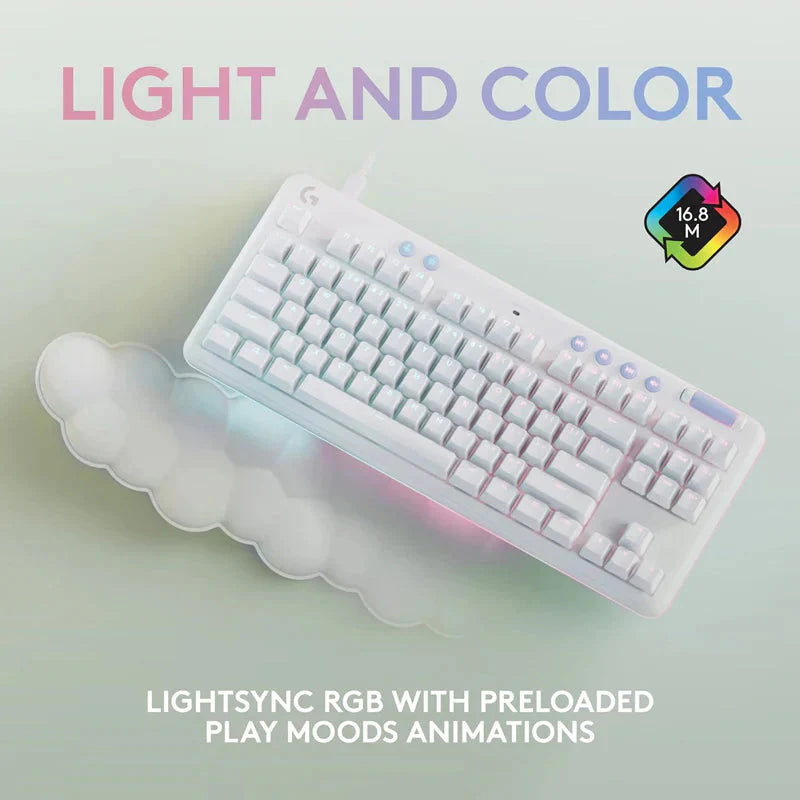 Logitech G713 TKL Tactile / Logite Gaming Wired Keyboard - Off-White