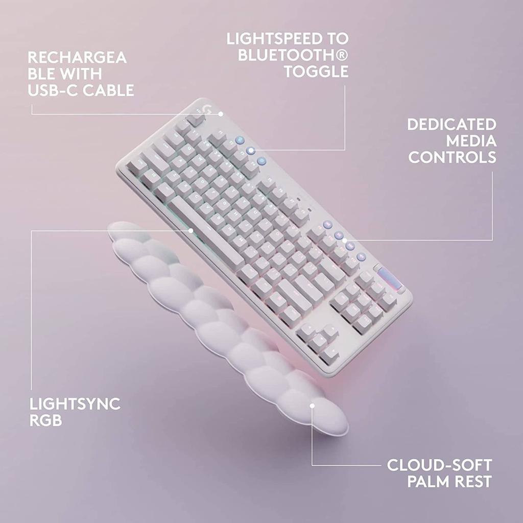 Logitech G715 TKL Tactile Mechanical Gaming Keyboard - Off White