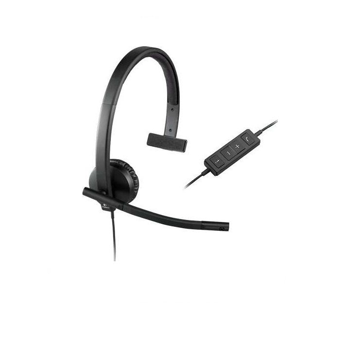 Logitech H570E USB Stereo Headset With Noise-Cancelling Mic - Black