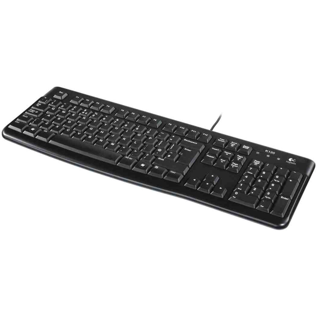 Logitech K120 - Wired / USB 2.0 / Arb/Eng / Black - Keyboard