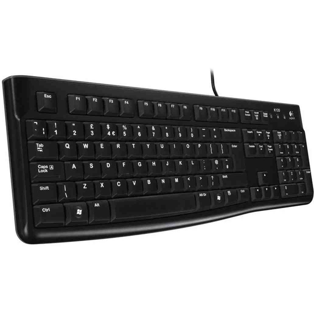 Logitech K120 - Wired / USB 2.0 / Arb/Eng / Black - Keyboard