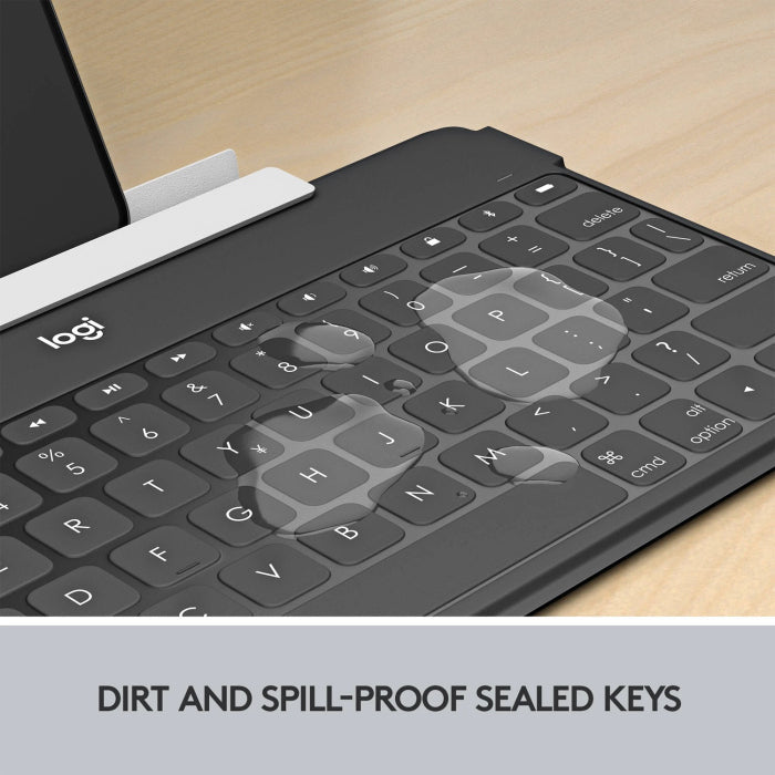 Logitech Keys-To-Go Bluetooth, Ultra-Slim KeyBoard With Add-On Iphone Stand, Spill Proof For iPhone,ipad & Apple Tv