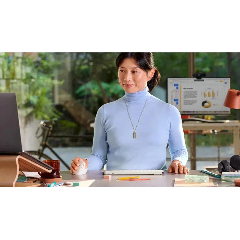Logitech Lift Bluetooth Vertical Ergonomic Mouse - Off-White
