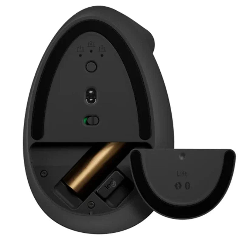 Logitech Lift Vertical Ergonomic Bluetooth/Wireless Mouse, Up to 2 Years Battery Life, For PC & Mac - Graphite