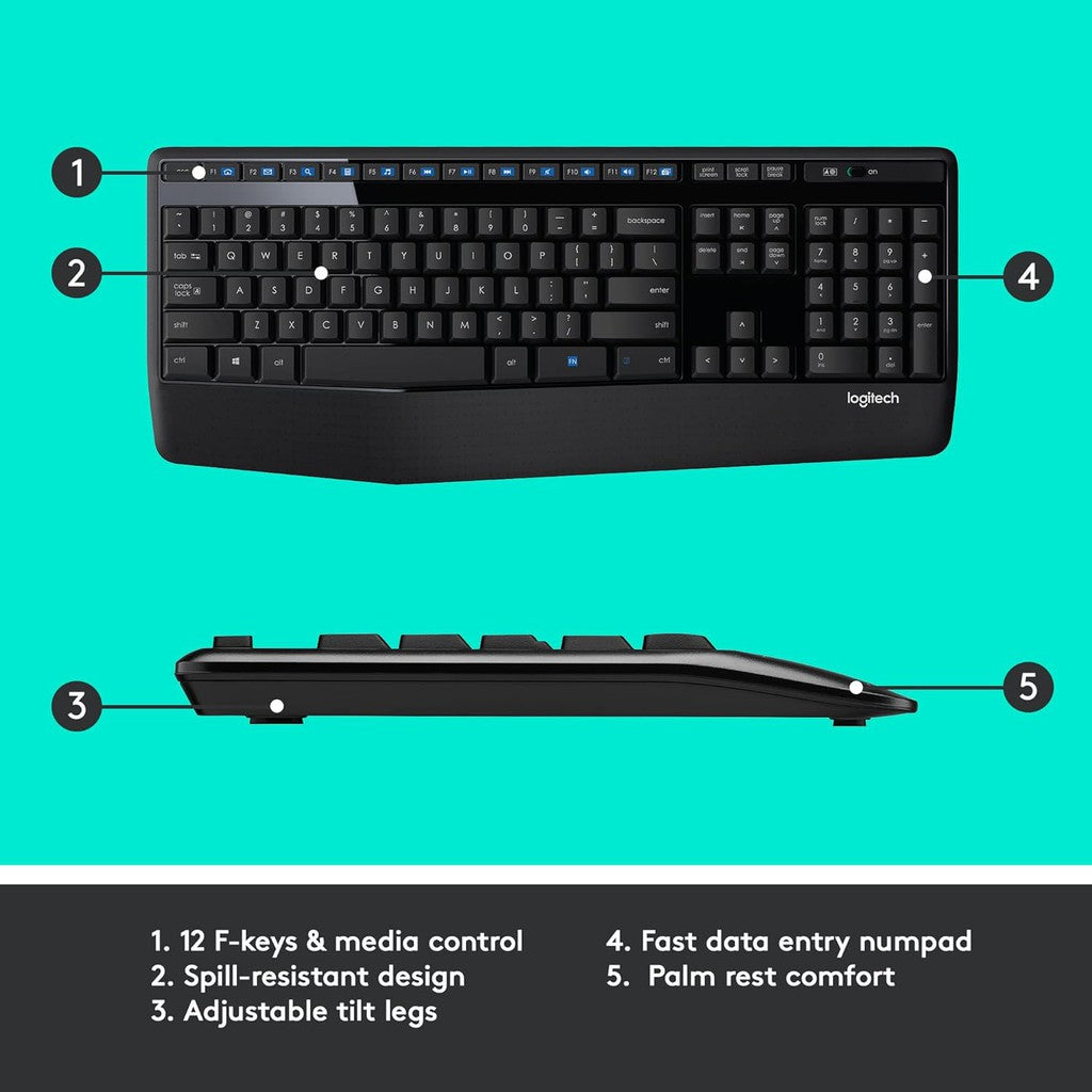 Logitech MK345 Comfort Wireless Keyboard And Mouse Combo