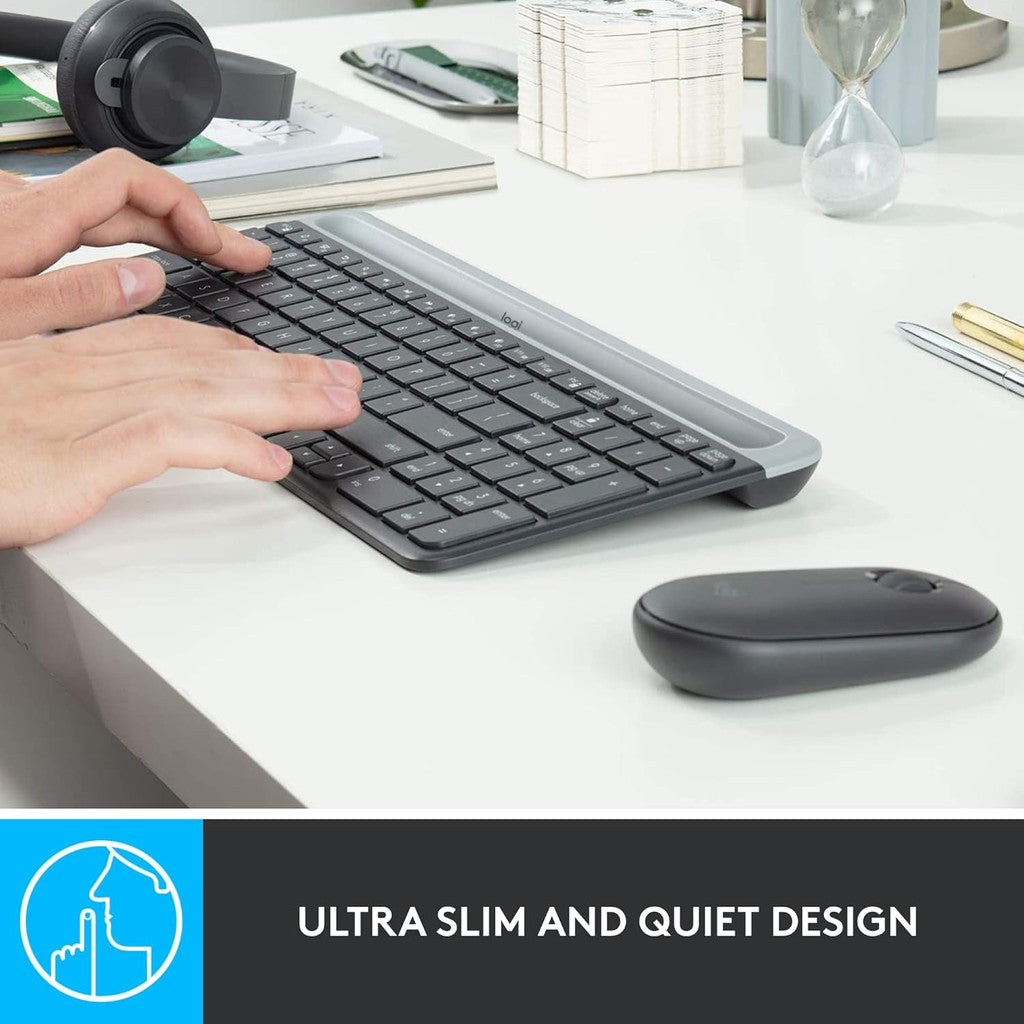 Logitech MK470 Slim Wireless Keyboard/Mouse Combo - Arb/Eng