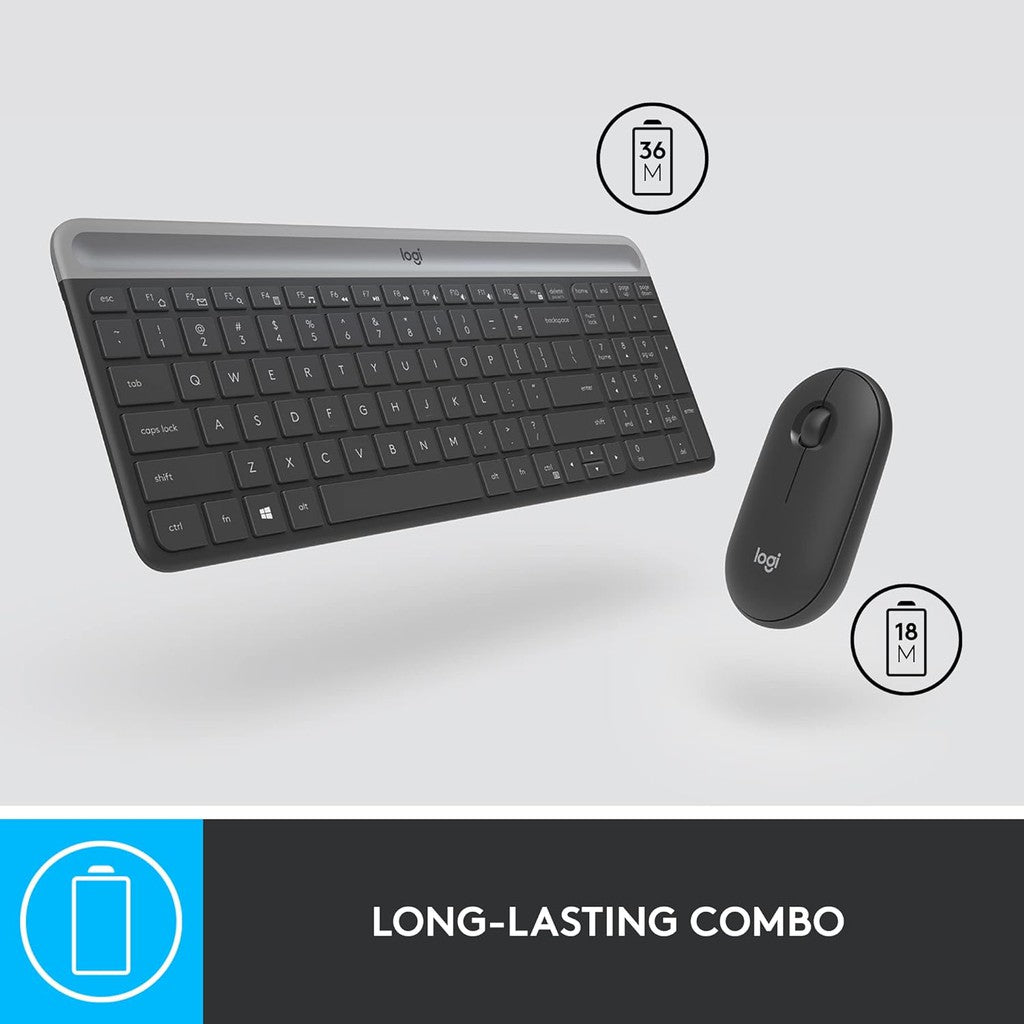 Logitech MK470 Slim Wireless Keyboard/Mouse Combo - Arb/Eng