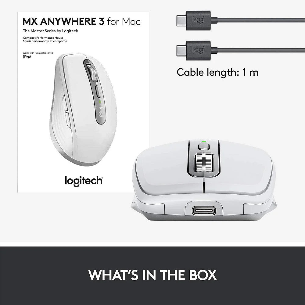 Logitech MX Anywhere 3s Bluetooth Mouse - Pale Grey