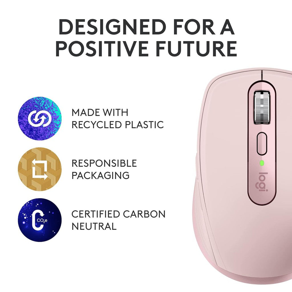 Logitech MX Anywhere 3s Bluetooth Mouse - Rose
