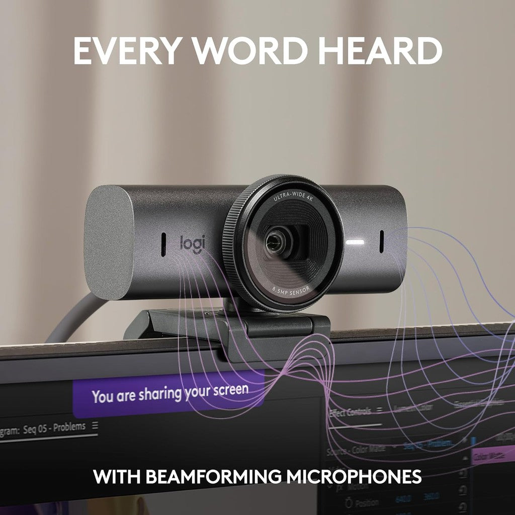 Logitech MX Brio 4K Ultra HD Collaboration and Streaming Webcam - Graphite