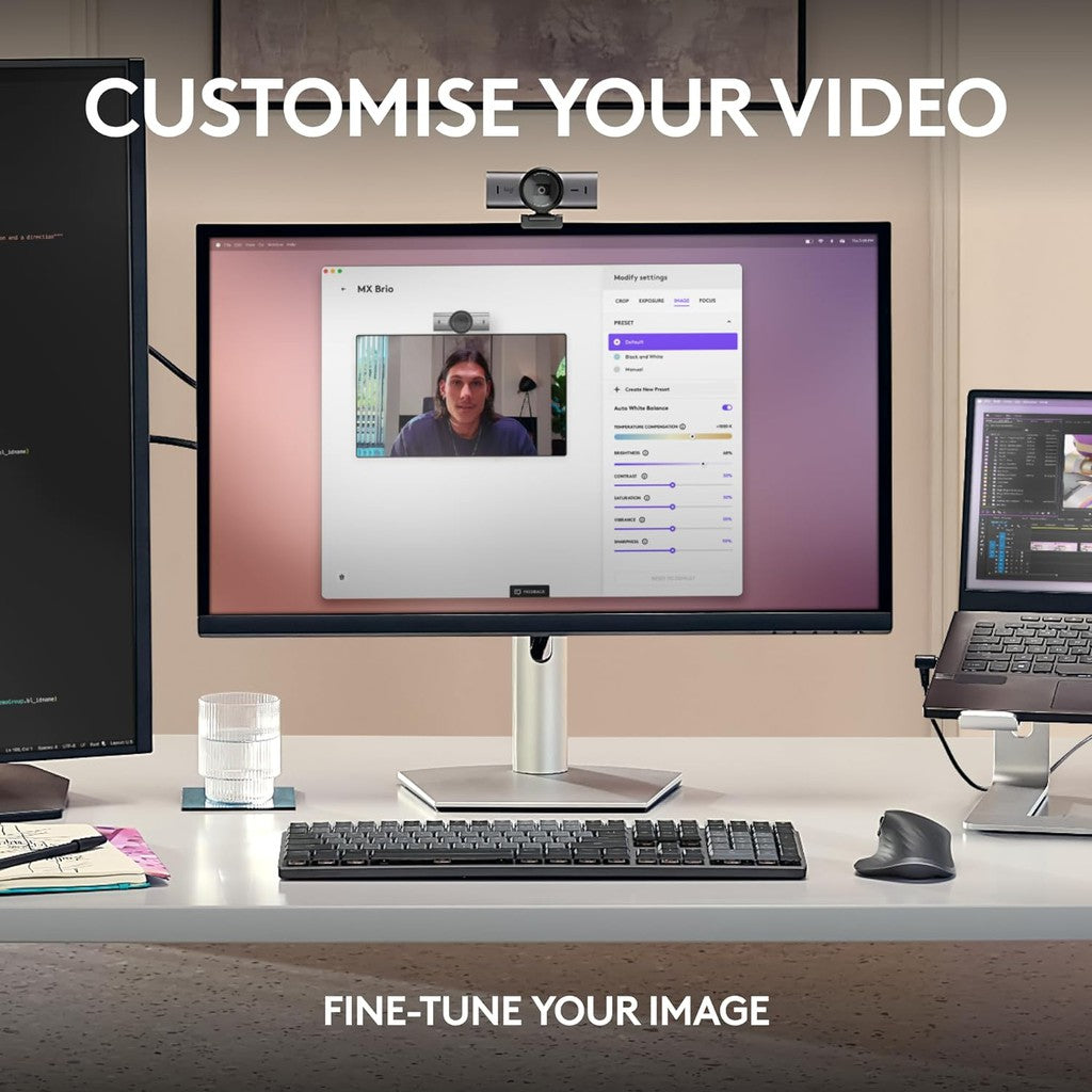 Logitech MX Brio 4K Ultra HD Collaboration and Streaming Webcam - Graphite