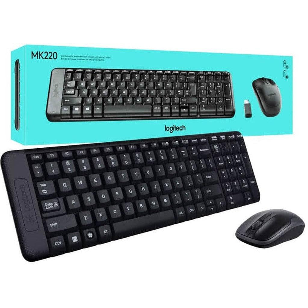 Logitech MK220 - 2.40GHz / Up to 10m / Wi-Fi / Arb/Eng - Keyboard & Mouse Combo